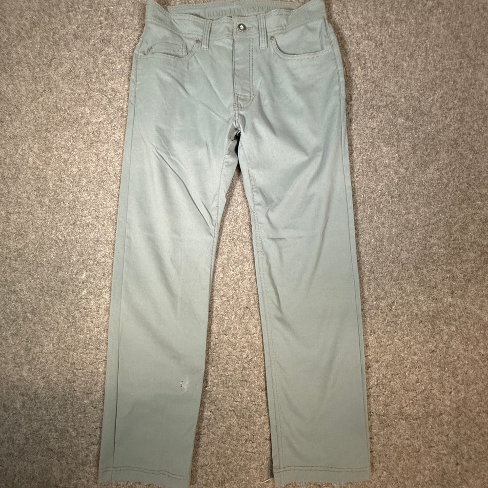 Prana Brion‎ II Pants Mens 30 Slim Fit Sage Green Slate ReZion M4BN30312 Stretch